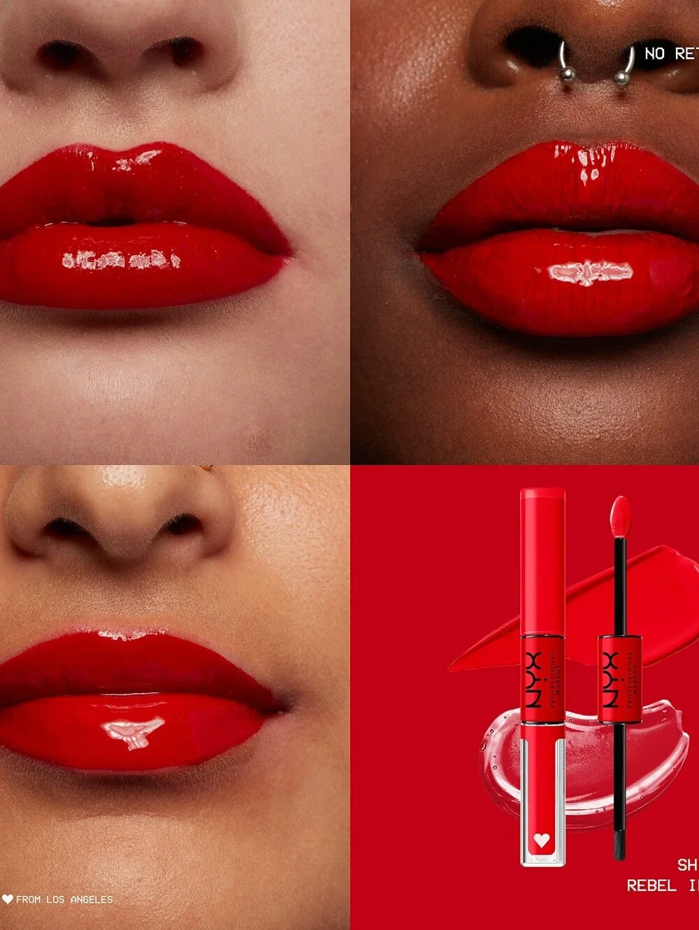 NYX Professional Makeup Shine Loud High Shine Lip Gloss, Rebel In Red